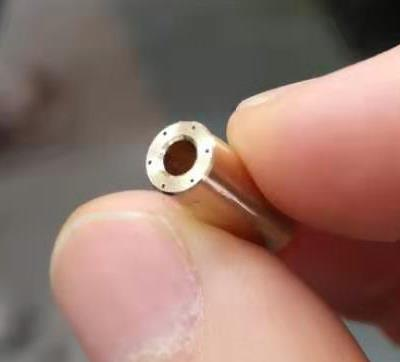 津上走心機(jī)高頻銑 加裝背軸鉆0.2mm微孔